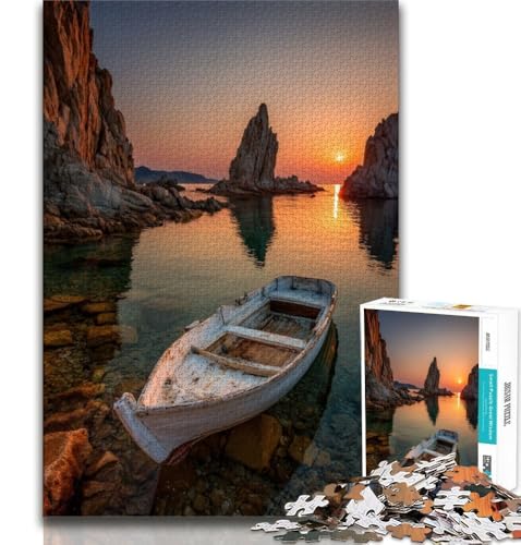 Puzzles für Erwachsene und Jugendliche, 1000 Teile, Sonnenuntergangslandschaft, Lernspiele, Heimdekoration, Lernspiel für Geburtstag, Weihnachten, 38x26cm von GKJPOXZJ