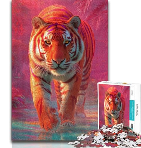 Puzzles für Erwachsene und Jugendliche, 1000 Teile, Tiger, Lernspiele, Heimdekoration, Lernspiel für Geburtstag, Weihnachten, 38x26cm von GKJPOXZJ