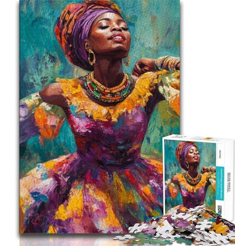 Puzzles für Erwachsene und Jugendliche, 1000 Teile, afrikanische Frau, pädagogisches Spielzeug zum Stressabbau, ganze Familie, 75x50cm Puzzles für Erwachsene und Jugendliche, 1000 Teile, afrikanische Frau, pädagogisches Spielzeug zum Stressabbau, ganze Familie, 75x50cm von GKJPOXZJ