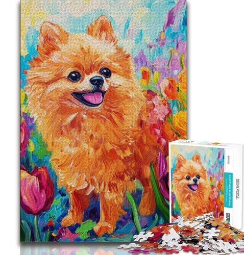 Puzzles für Erwachsene und Jugendliche, 1000-teiliges Puzzle, Zwergspitz, Stressabbau, schwierige Herausforderung, ganze Familie, 75x50cm von GKJPOXZJ