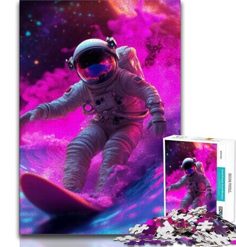 Puzzles für Erwachsene und Jugendliche, Puzzle „Astronauten-Surfen“, anspruchsvolles Spiel, ganze Familie, 38x26cm Puzzles für Erwachsene und Jugendliche, Puzzle „Astronauten-Surfen“, anspruchsvolles Spiel, ganze Familie, 38x26cm von GKJPOXZJ