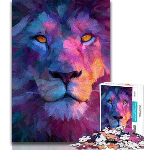 Puzzles für Erwachsene und Jugendliche, Puzzle „Löwenporträt“, anspruchsvolles Spiel, ganze Familie, 38x26cm von GKJPOXZJ