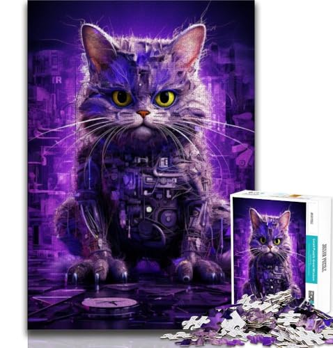 Puzzles für Erwachsene und Jugendliche, Puzzle „Mechanische Katze“, anspruchsvolles Spiel, ganze Familie, 38x26cm von GKJPOXZJ