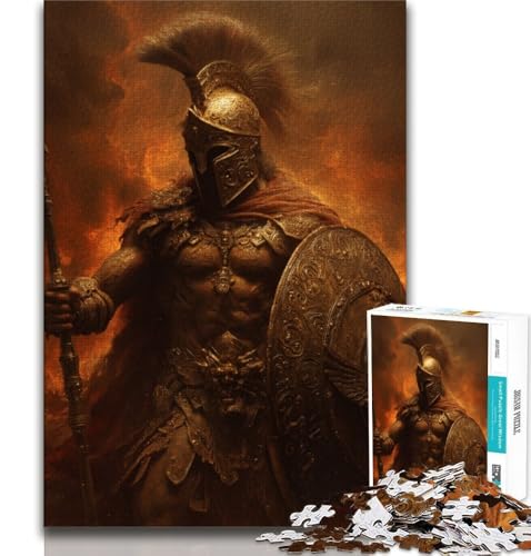 Puzzles für Erwachsene und Jugendliche, Puzzle „Spartanischer Krieger“, anspruchsvolles Spiel, ganze Familie, 38x26cm von GKJPOXZJ