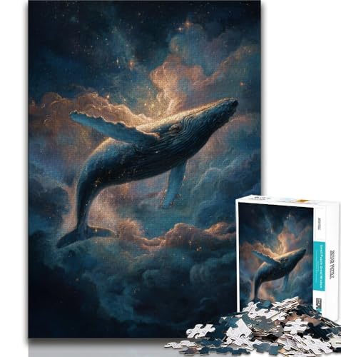 Puzzles für Erwachsene und Jugendliche, Puzzle „Spiritueller Wal“, anspruchsvolles Spiel, ganze Familie, 38x26cm von GKJPOXZJ