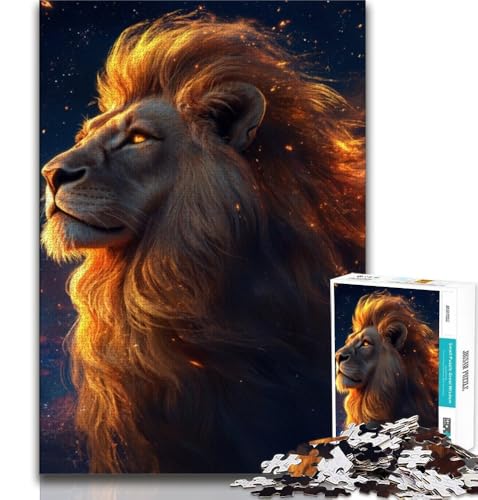 Puzzles für Erwachsene und Jugendliche, Puzzle Fantasy Lion, anspruchsvolles Spiel, ganze Familie, 38x26cm von GKJPOXZJ