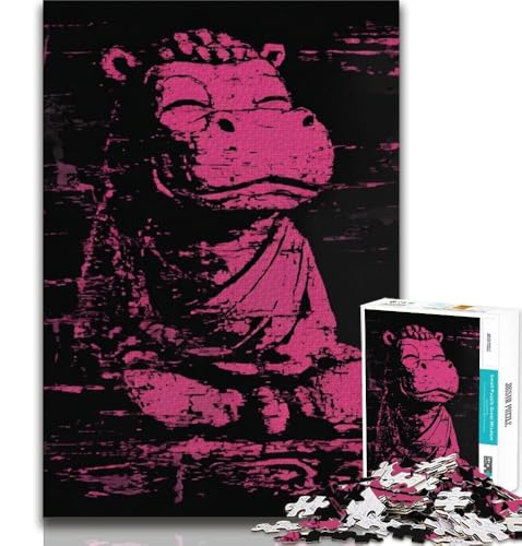 Puzzles für Erwachsene und Jugendliche, Puzzle Fantasy Nilpferd, anspruchsvolles Spiel, ganze Familie, 38x26cm von GKJPOXZJ