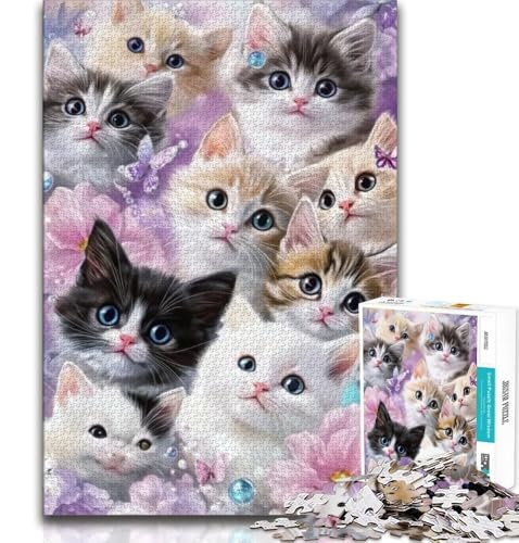 Puzzles für Erwachsene und Jugendliche, Puzzle-Kätzchen, anspruchsvolles Spiel, ganze Familie, 38x26cm Puzzles für Erwachsene und Jugendliche, Puzzle-Kätzchen, anspruchsvolles Spiel, ganze Familie, 38x26cm von GKJPOXZJ