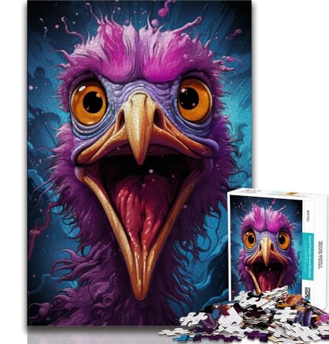 Puzzles für Erwachsene und Jugendliche, Puzzle mit Tierkunst, Strauß, anspruchsvolles Spiel, ganze Familie, 38x26cm von GKJPOXZJ