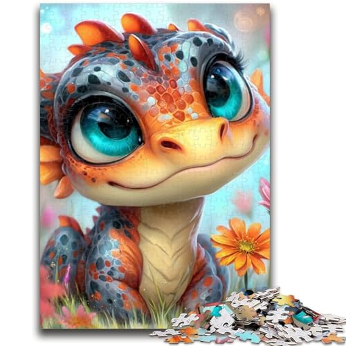 Puzzles für Erwachsene und Jugendliche Baby-Drachen-Puzzles für Erwachsene mit passendem Poster und Quizblatt für Kinder ab 14 Jahren (26x38cm) von GKJPOXZJ