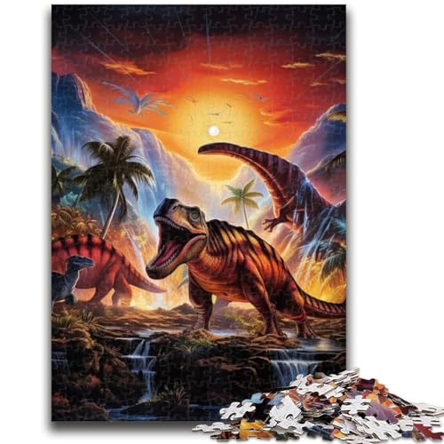 Puzzles für Erwachsene und Jugendliche Dinosaurierwelt-Puzzles für Erwachsene, mit passendem Poster und Quizblatt für Kinder ab 14 Jahren (75x50cm) von GKJPOXZJ