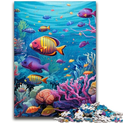 Puzzles für Erwachsene und Jugendliche Ozeanwelt-Puzzles für Erwachsene, mit passendem Poster und Quizblatt für Kinder ab 14 Jahren (26x38cm) von GKJPOXZJ