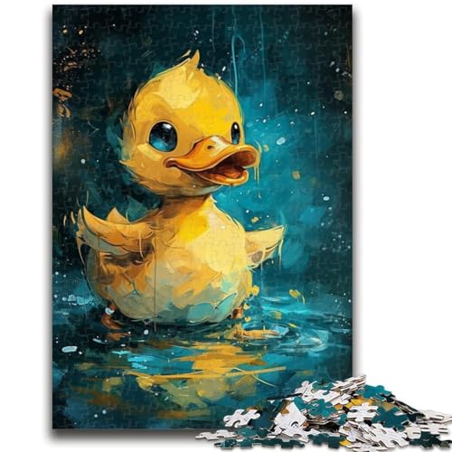 Puzzles für Erwachsene und Teenager, 1000 Teile, süße kleine gelbe Ente, Teenager-Puzzles, Lernspiele, Heimdekoration, geeignet für die Schreibtischdekoration (38x26cm) von GKJPOXZJ