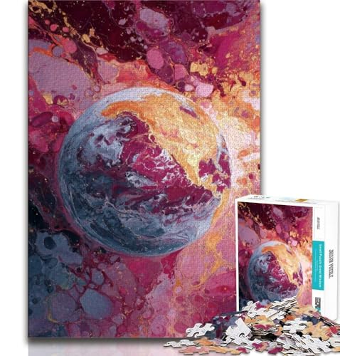 Puzzles für Erwachsene und Teenager, Bunte Erdkunst, anspruchsvolles Spiel und Lernspiel für die ganze Familie zum Geburtstag, Weihnachten, 38x26cm von GKJPOXZJ