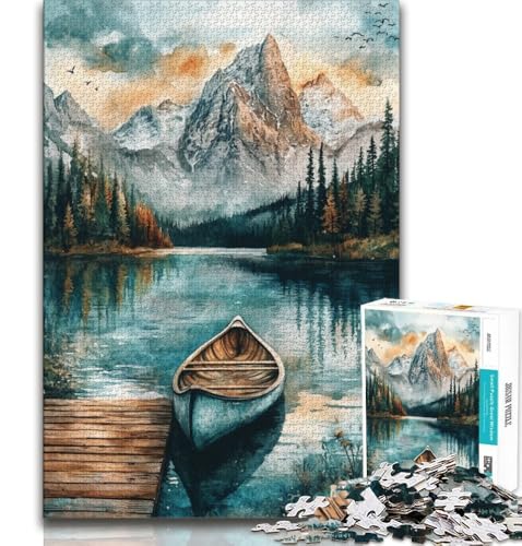 Puzzles für Erwachsene und Teenager, Puzzle „Winterboot“, anspruchsvolles Spiel und Lernspiel für die ganze Familie zum Geburtstag, Weihnachten, 38x26cm Puzzles für Erwachsene und Teenager, Puzzle „Winterboot“, anspruchsvolles Spiel und Lernspiel für die ganze Familie zum Geburtstag, Weihnachten, 38x26cm von GKJPOXZJ