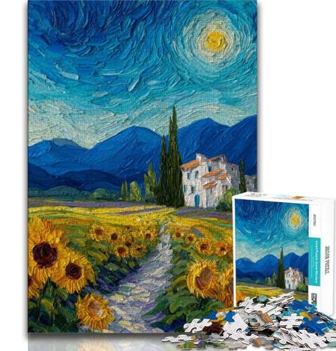 Puzzles für Erwachsene und Teenager, Sonnenblumen-Ölgemälde, anspruchsvolles Spiel und Lernspiel für die ganze Familie zum Geburtstag, Weihnachten, 38x26cm Puzzles für Erwachsene und Teenager, Sonnenblumen-Ölgemälde, anspruchsvolles Spiel und Lernspiel für die ganze Familie zum Geburtstag, Weihnachten, 38x26cm von GKJPOXZJ