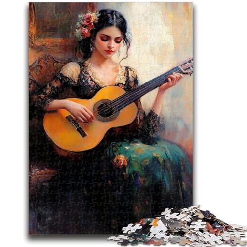 Puzzles für Teenager, 1000 Puzzles zum Thema Gitarre Spielen für Teenager, anspruchsvolles Spiel, ganze Familie (75x50cm) von GKJPOXZJ