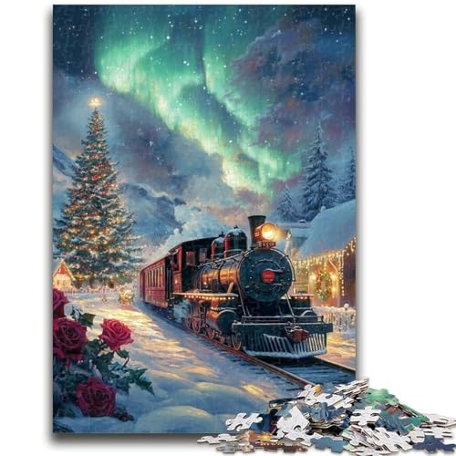 Puzzles für Teenager, 1000 Teile, Aurora-Zug-Puzzles für Erwachsene, pädagogisches Spielzeug zum Stressabbau, tolle Geschenke und Spielzeuge (50x75cm) von GKJPOXZJ