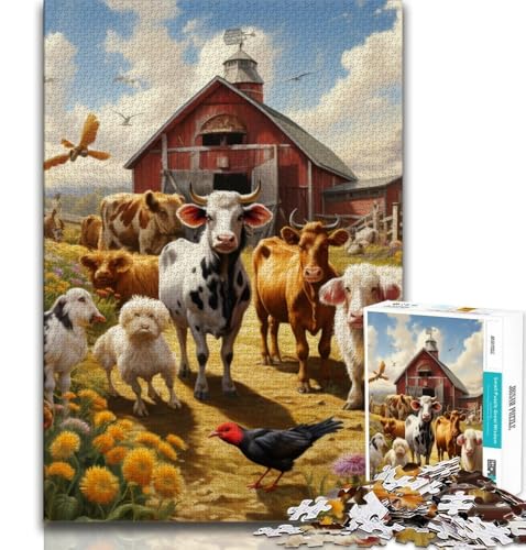 Puzzles für Teenager, 1000 Teile, Bauernhoftiere, Lernspielzeug, Familienspiele, einzigartige Geburtstags- und Geschenkideen, 38x26cm Puzzles für Teenager, 1000 Teile, Bauernhoftiere, Lernspielzeug, Familienspiele, einzigartige Geburtstags- und Geschenkideen, 38x26cm von GKJPOXZJ
