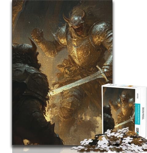 Puzzles für Teenager, 1000 Teile, Mächtiger mittelalterlicher Ritter, Künstlerische Wanddekoration & Geburtstagsgeschenkidee für Freunde, Home Office, 38x26cm Puzzles für Teenager, 1000 Teile, Mächtiger mittelalterlicher Ritter, Künstlerische Wanddekoration & Geburtstagsgeschenkidee für Freunde, Home Office, 38x26cm von GKJPOXZJ