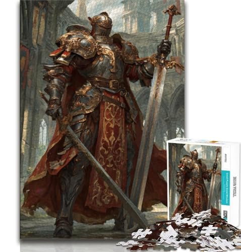 Puzzles für Teenager, 1000 Teile, Mächtiger mittelalterlicher Ritter, Künstlerische Wanddekoration & Geburtstagsgeschenkidee für Freunde, Home Office, 38x26cm von GKJPOXZJ