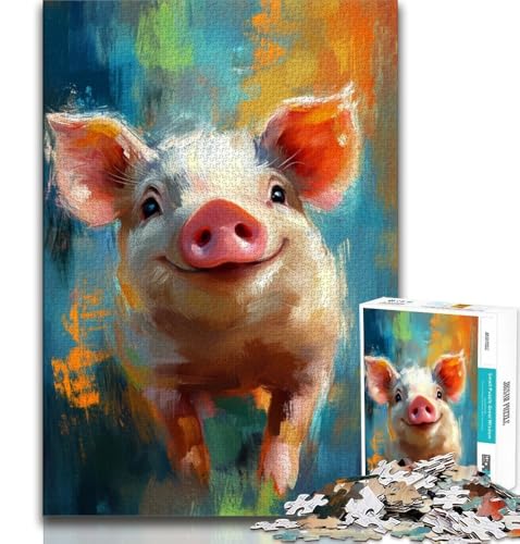 Puzzles für Teenager, 1000 Teile, Puzzle, Schweinchen, Baby, Malen, Lernspielzeug, Familienspiele, Lernspiel für Geburtstag, Weihnachten, 75x50cm von GKJPOXZJ