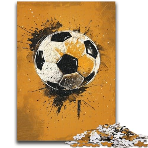 Puzzles für Teenager, Bunte Fußball-Puzzles für Teenager, Spielspielzeug, jedes Teil ist einzigartig – anspruchsvolles Familienspiel (50x75cm) von GKJPOXZJ