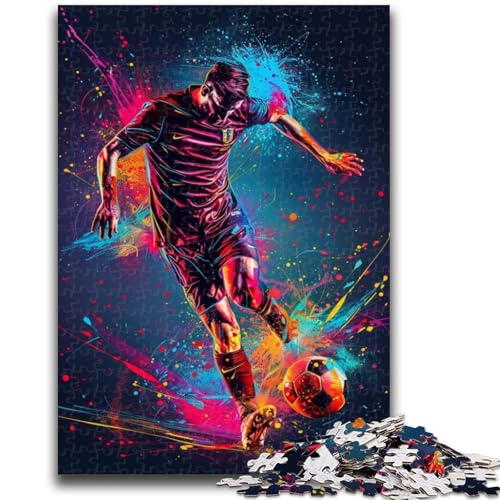 Puzzles für Teenager, Fußball-Puzzles für Teenager, Stressabbau, Wunschliste zum Zeitvertreib zu Hause mit dem Weihnachtsmann (38x26cm) von GKJPOXZJ