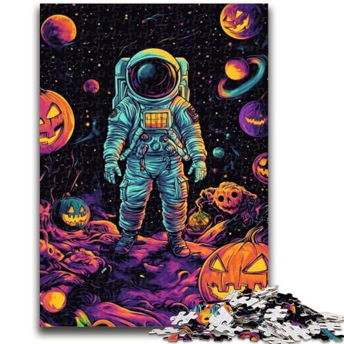 Puzzles für Teenager, Halloween-Astronauten-Puzzles für Teenager, Spielspielzeug, jedes Teil ist einzigartig – anspruchsvolles Familienspiel (38x26cm) von GKJPOXZJ