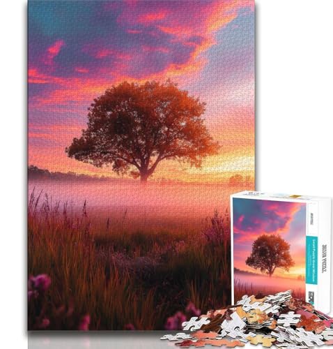 Puzzles für Teenager, Sonnenuntergangslandschaft, helfen dem Gehirn, süchtig machendes Spielzeug zu trainieren, um Geduld zu fördern, perfekte Dekoration, 38x26cm von GKJPOXZJ