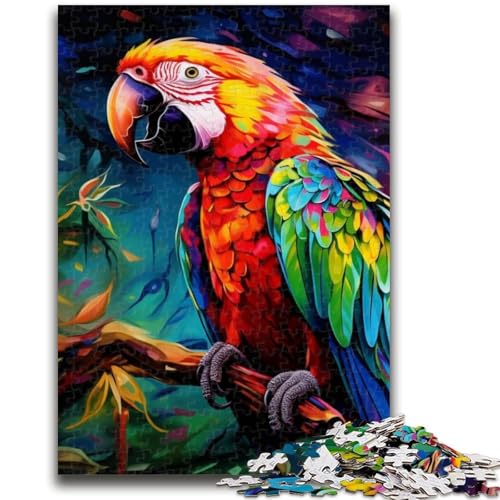Puzzles für Teenager, Tiere, Vögel, Papageien, Teenager-Puzzle, dekomprimierendes intellektuelles Lernspielzeug, perfekte Dekoration (26x38cm) von GKJPOXZJ