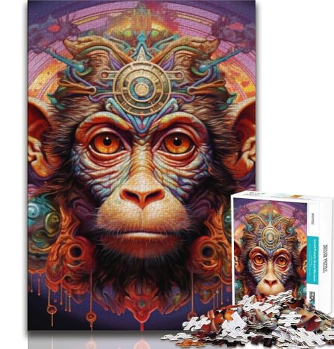 Puzzles für Teenager, bunter AFFE, helfen dem Gehirn, süchtig machendes Spielzeug zu trainieren, um Geduld zu fördern, perfekte Dekoration, 38x26cm Puzzles für Teenager, bunter AFFE, helfen dem Gehirn, süchtig machendes Spielzeug zu trainieren, um Geduld zu fördern, perfekte Dekoration, 38x26cm von GKJPOXZJ