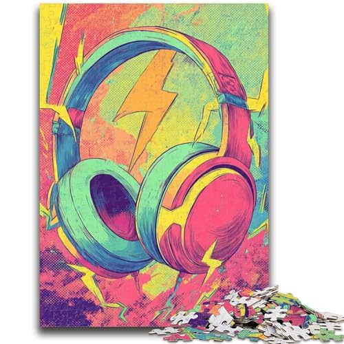 Puzzles mit 1000 Teilen für Erwachsene, Kopfhörer-Puzzles für Teenager, Stressabbau, Zeitvertreib zu Hause, Stärkung der Liebe zwischen Paaren (75x50cm) von GKJPOXZJ