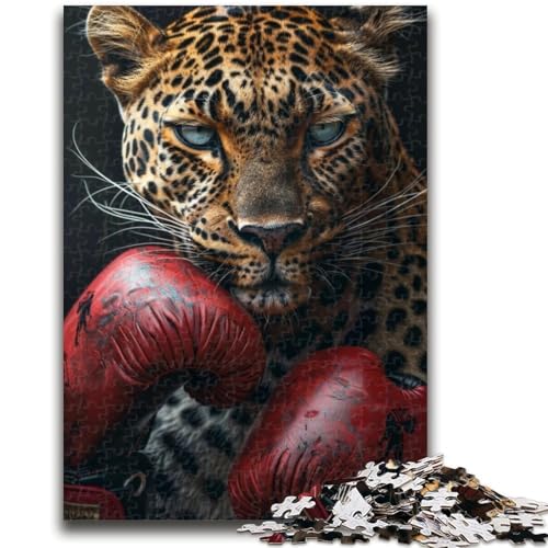 Puzzles mit 1000 Teilen für Erwachsene, Leoparden-Boxer-Puzzles für Teenager, Entspannungsspiele ganze Familie (26x38cm) von GKJPOXZJ