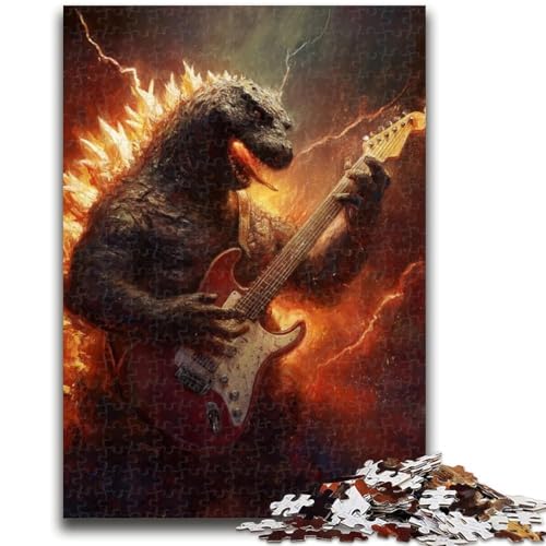 Puzzles mit 1000 Teilen für Erwachsene, Monster spielt Gitarre, Puzzles für Teenager, Entspannungsspiele ganze Familie (75x50cm) von GKJPOXZJ