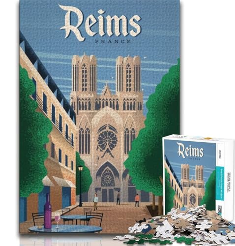 Reims Puzzle 1000 Teile für Erwachsene, anspruchsvolles Spiel und Familienspiel, ganze Familie, 38x26cm Reims Puzzle 1000 Teile für Erwachsene, anspruchsvolles Spiel und Familienspiel, ganze Familie, 38x26cm von GKJPOXZJ