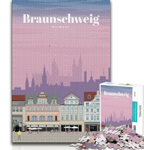 Reise nach Braunschweig, Puzzle mit 1000 Teilen für Teenager, anspruchsvolles Spiel und Familienspiel, Wanddekoration, einzigartige Geburtstags, 75x50cm Reise nach Braunschweig, Puzzle mit 1000 Teilen für Teenager, anspruchsvolles Spiel und Familienspiel, Wanddekoration, einzigartige Geburtstags, 75x50cm von GKJPOXZJ