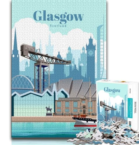 Reise nach Glasgow, Puzzle für Erwachsene, 1000 Teile, anspruchsvolles Spiel und Familienspiel, Wanddekoration, einzigartige Geburtstags, 75x50cm Reise nach Glasgow, Puzzle für Erwachsene, 1000 Teile, anspruchsvolles Spiel und Familienspiel, Wanddekoration, einzigartige Geburtstags, 75x50cm von GKJPOXZJ