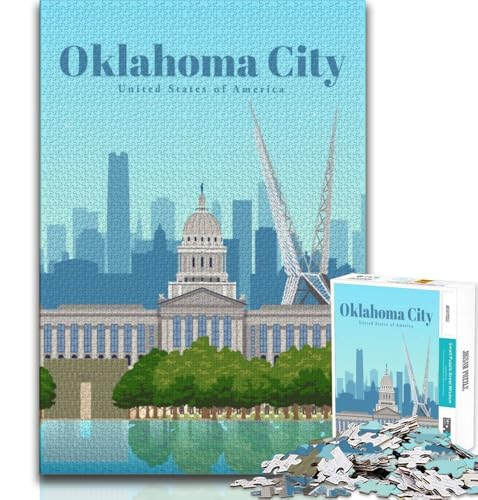 Reise nach Oklahoma City, Puzzle mit 1000 Teilen für Erwachsene, anspruchsvolles Spiel und Familienspiel, ganze Familie, 38x26cm Reise nach Oklahoma City, Puzzle mit 1000 Teilen für Erwachsene, anspruchsvolles Spiel und Familienspiel, ganze Familie, 38x26cm von GKJPOXZJ