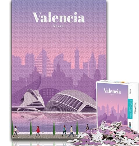 Reise nach Valencia, Puzzle mit 1000 Teilen für Teenager, anspruchsvolles Spiel und Familienspiel, Wanddekoration, einzigartige Geburtstags, 38x26cm Reise nach Valencia, Puzzle mit 1000 Teilen für Teenager, anspruchsvolles Spiel und Familienspiel, Wanddekoration, einzigartige Geburtstags, 38x26cm von GKJPOXZJ