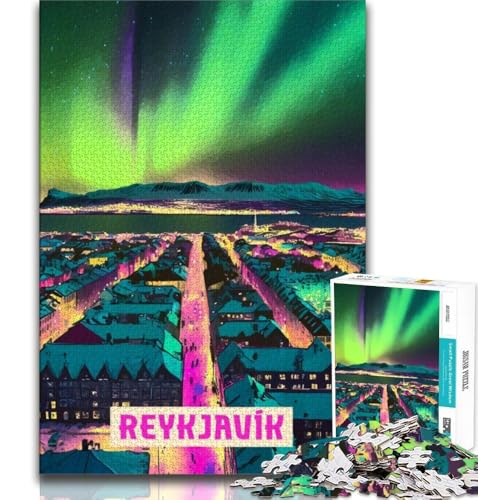 Reykjavik-Puzzle mit 1000 Teilen für Teenager, Denkspiel, Wanddekoration, einzigartige Geburtstags, 38x26cm Reykjavik-Puzzle mit 1000 Teilen für Teenager, Denkspiel, Wanddekoration, einzigartige Geburtstags, 38x26cm von GKJPOXZJ