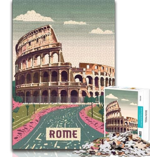 Rom-Puzzle mit 1000 Teilen für Erwachsene, anspruchsvolles Spiel und Familienspiel, ganze Familie, 75x50cm Rom-Puzzle mit 1000 Teilen für Erwachsene, anspruchsvolles Spiel und Familienspiel, ganze Familie, 75x50cm von GKJPOXZJ