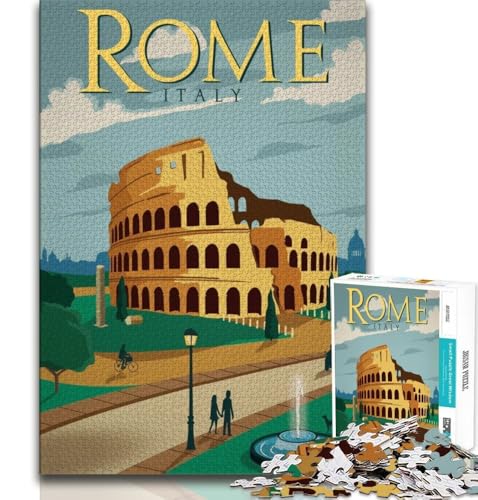 Rom-Puzzle mit 1000 Teilen für Teenager, Denkspiel, Wanddekoration, einzigartige Geburtstags, 38x26cm Rom-Puzzle mit 1000 Teilen für Teenager, Denkspiel, Wanddekoration, einzigartige Geburtstags, 38x26cm von GKJPOXZJ