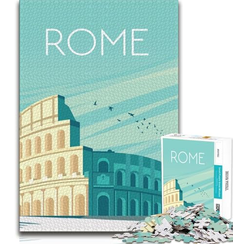 Rom-Puzzle mit 1000 Teilen für Teenager, Denkspiel, Wanddekoration, einzigartige Geburtstags, 75x50cm Rom-Puzzle mit 1000 Teilen für Teenager, Denkspiel, Wanddekoration, einzigartige Geburtstags, 75x50cm von GKJPOXZJ