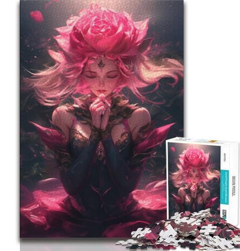 Rosenmädchen-Puzzle, 1000 Teile, für Teenager, anspruchsvolles Spiel und Familienspiel, Wanddekoration, einzigartige Geburtstags, 75x50cm Rosenmädchen-Puzzle, 1000 Teile, für Teenager, anspruchsvolles Spiel und Familienspiel, Wanddekoration, einzigartige Geburtstags, 75x50cm von GKJPOXZJ