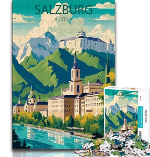 Salzburg 1000-Teile-Puzzle für Erwachsene und Jugendliche, anspruchsvolles Spiel und Familienspiel, ganze Familie, 38x26cm Salzburg 1000-Teile-Puzzle für Erwachsene und Jugendliche, anspruchsvolles Spiel und Familienspiel, ganze Familie, 38x26cm von GKJPOXZJ