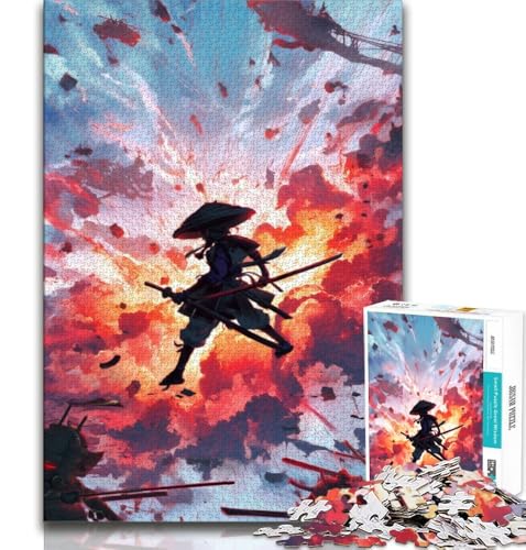 Samurai-Ninja-Puzzle für Erwachsene, 1000 Teile, Lernspiel, Herausforderung, Spielzeug, Wanddekoration, einzigartige Geburtstags, 38x26cm Samurai-Ninja-Puzzle für Erwachsene, 1000 Teile, Lernspiel, Herausforderung, Spielzeug, Wanddekoration, einzigartige Geburtstags, 38x26cm von GKJPOXZJ