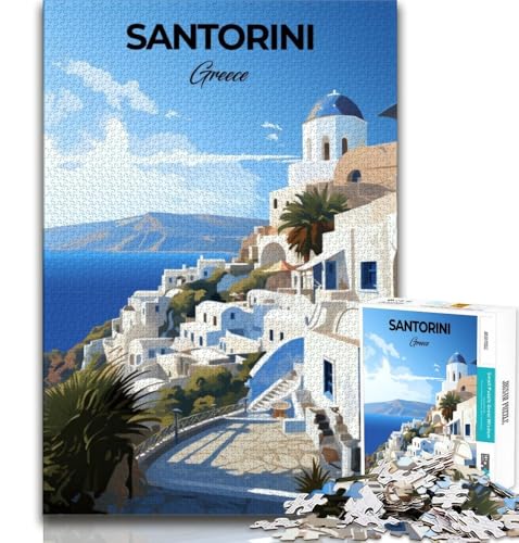 Santorini Griechenland Reise 1000 Teile Puzzle für Erwachsene und Jugendliche, anspruchsvolles Spiel und Familienspiel, ganze Familie, 38x26cm Santorini Griechenland Reise 1000 Teile Puzzle für Erwachsene und Jugendliche, anspruchsvolles Spiel und Familienspiel, ganze Familie, 38x26cm von GKJPOXZJ