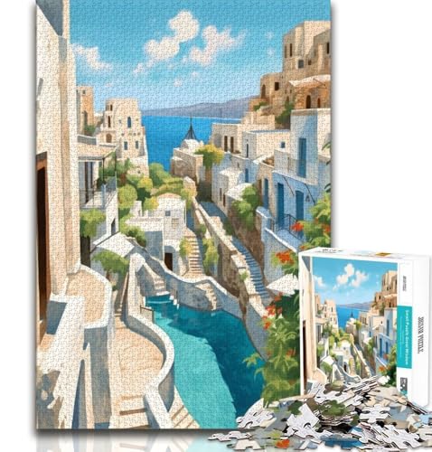 Santorini Griechenland Reise-Puzzle für Erwachsene, 1000 Puzzles, anspruchsvolles Spiel, Geschenke, ganze Familie, 38x26cm Santorini Griechenland Reise-Puzzle für Erwachsene, 1000 Puzzles, anspruchsvolles Spiel, Geschenke, ganze Familie, 38x26cm von GKJPOXZJ