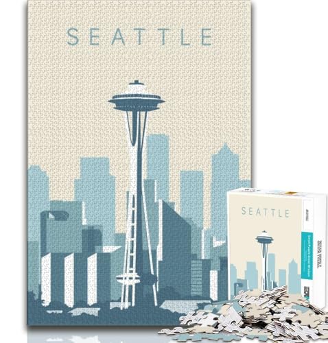 Seattle Puzzle 1000 Teile für Teenager, anspruchsvolles Spiel und Familienspiel, Wanddekoration, einzigartige Geburtstags, 38x26cm Seattle Puzzle 1000 Teile für Teenager, anspruchsvolles Spiel und Familienspiel, Wanddekoration, einzigartige Geburtstags, 38x26cm von GKJPOXZJ